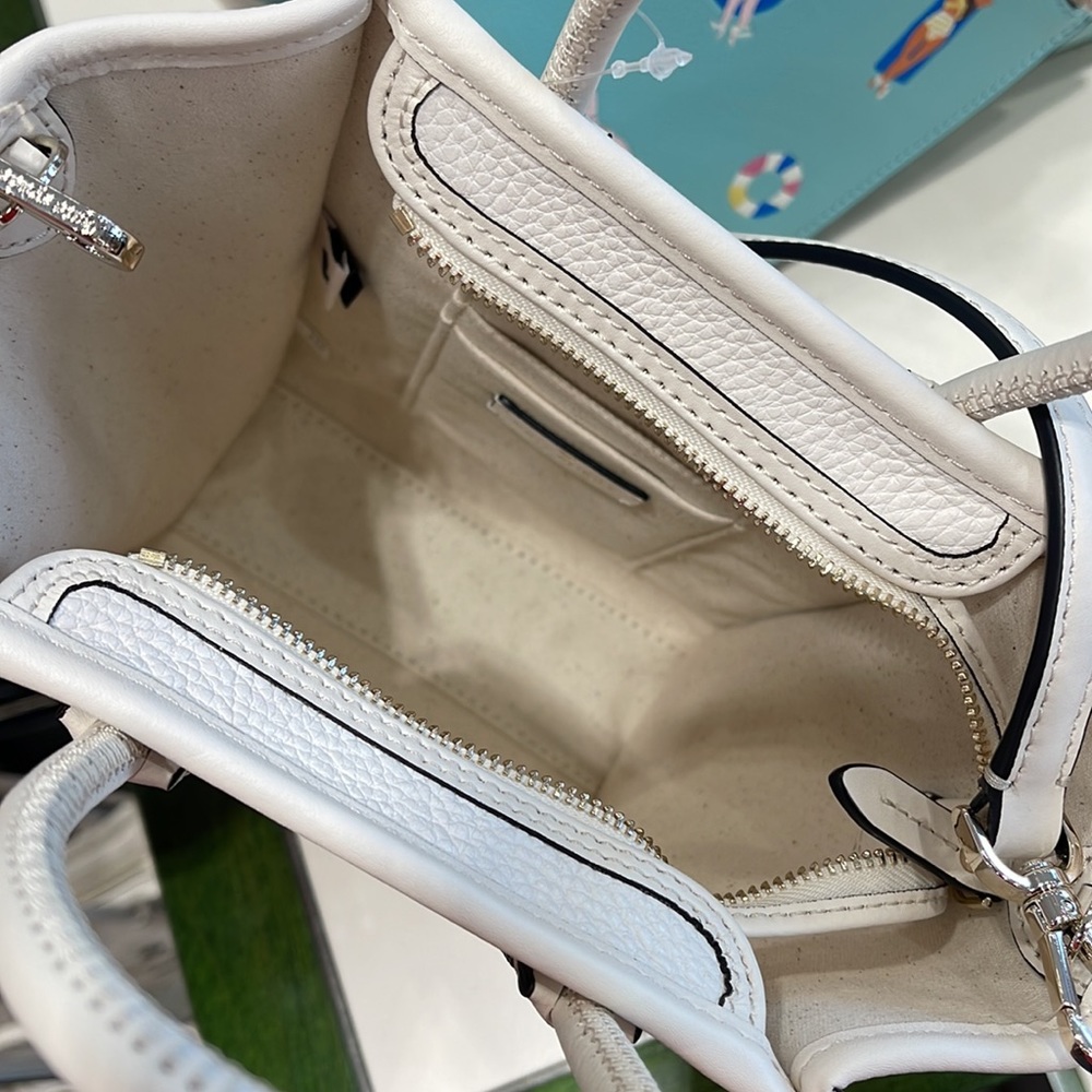Kate Spade New York Ella Mini Tote Crossbody Pebbled Leather Parchment - Picture 13 of 16